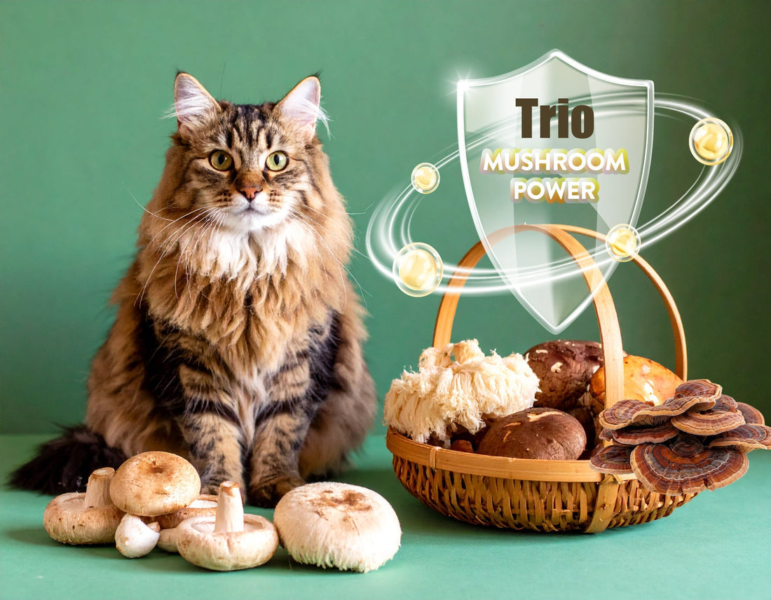 Trio Mushroom Power – 3 พลังเห็ด Functional เสริมเกราะให้แมวแข็งแรงครบมิติ